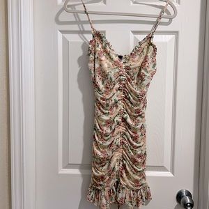 Floral ruched dress